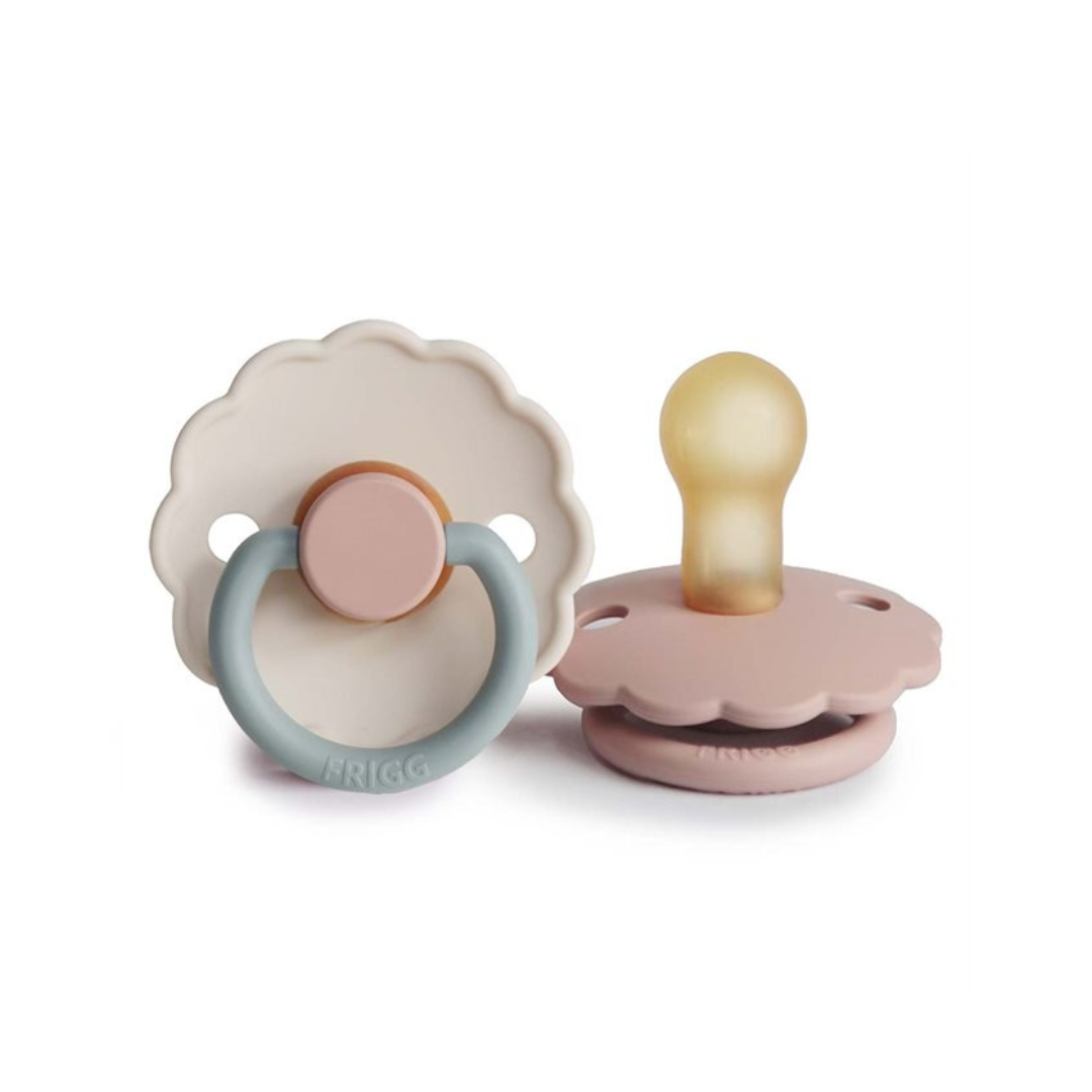 Pack de 2 Chupetes de Latex - Daisy - Blush / Cotton Candy | FRIGG