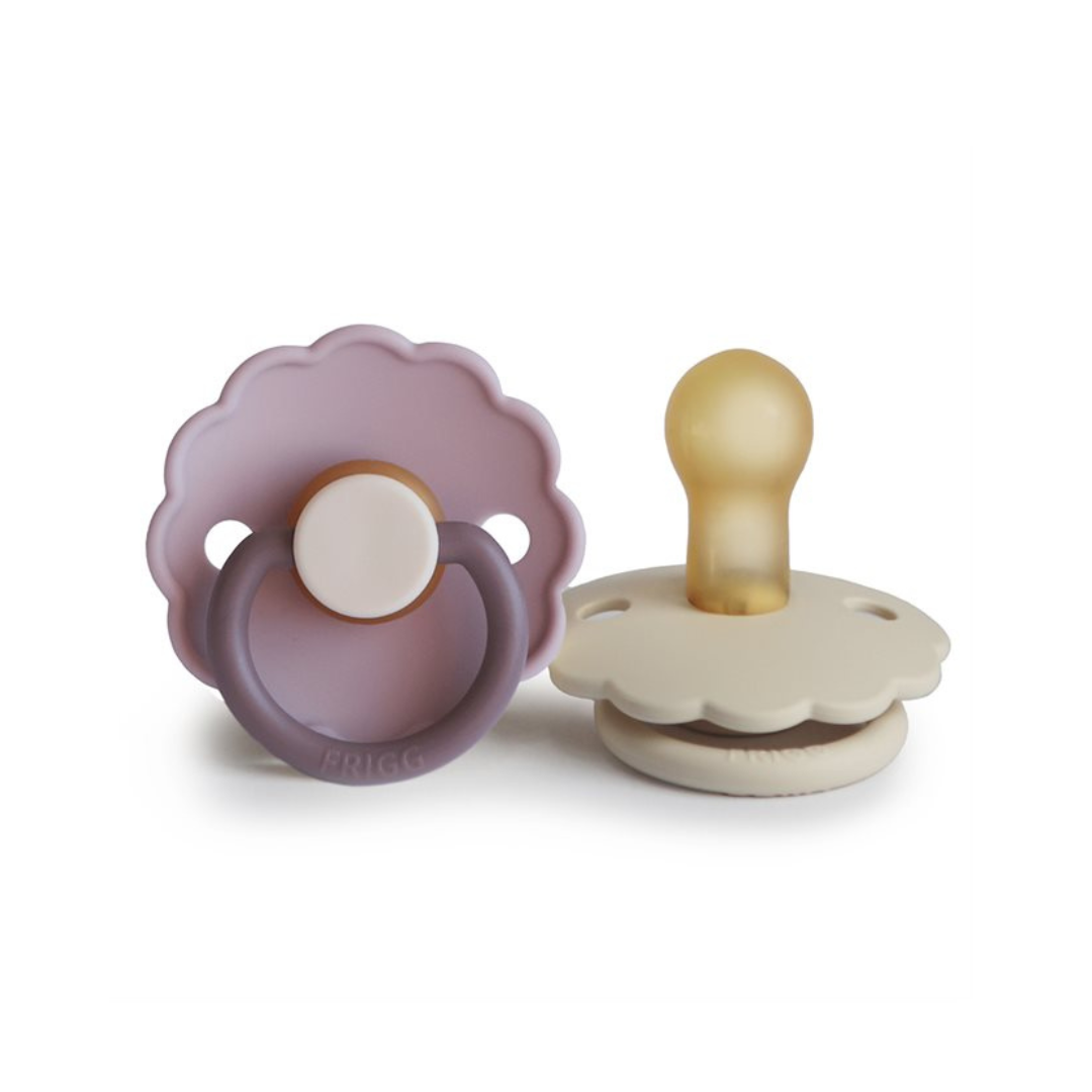 Pack de 2 Chupetes de Latex - Daisy - Cream / Lavender Haze | FRIGG
