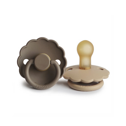 Pack de 2 Chupetes de Latex - Daisy - Croissant / Portobello | FRIGG