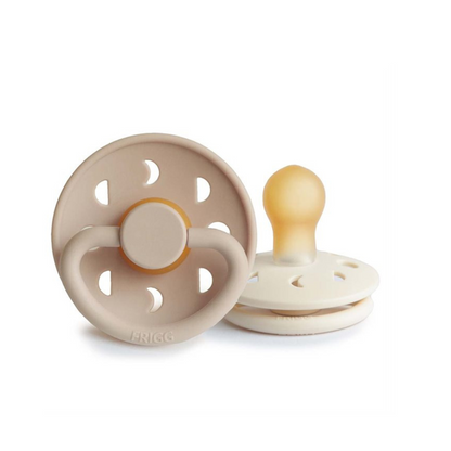 Pack de 2 Chupetes de Latex - Moon Phase - Cream / Croissant | FRIGG