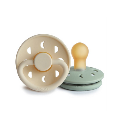 Pack de 2 Chupetes de Latex - Moon Phase - Cream / Sage | FRIGG
