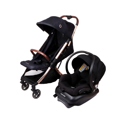 Coche Travel System Eva3 Essential - Black Champagne | Maxi Cosi