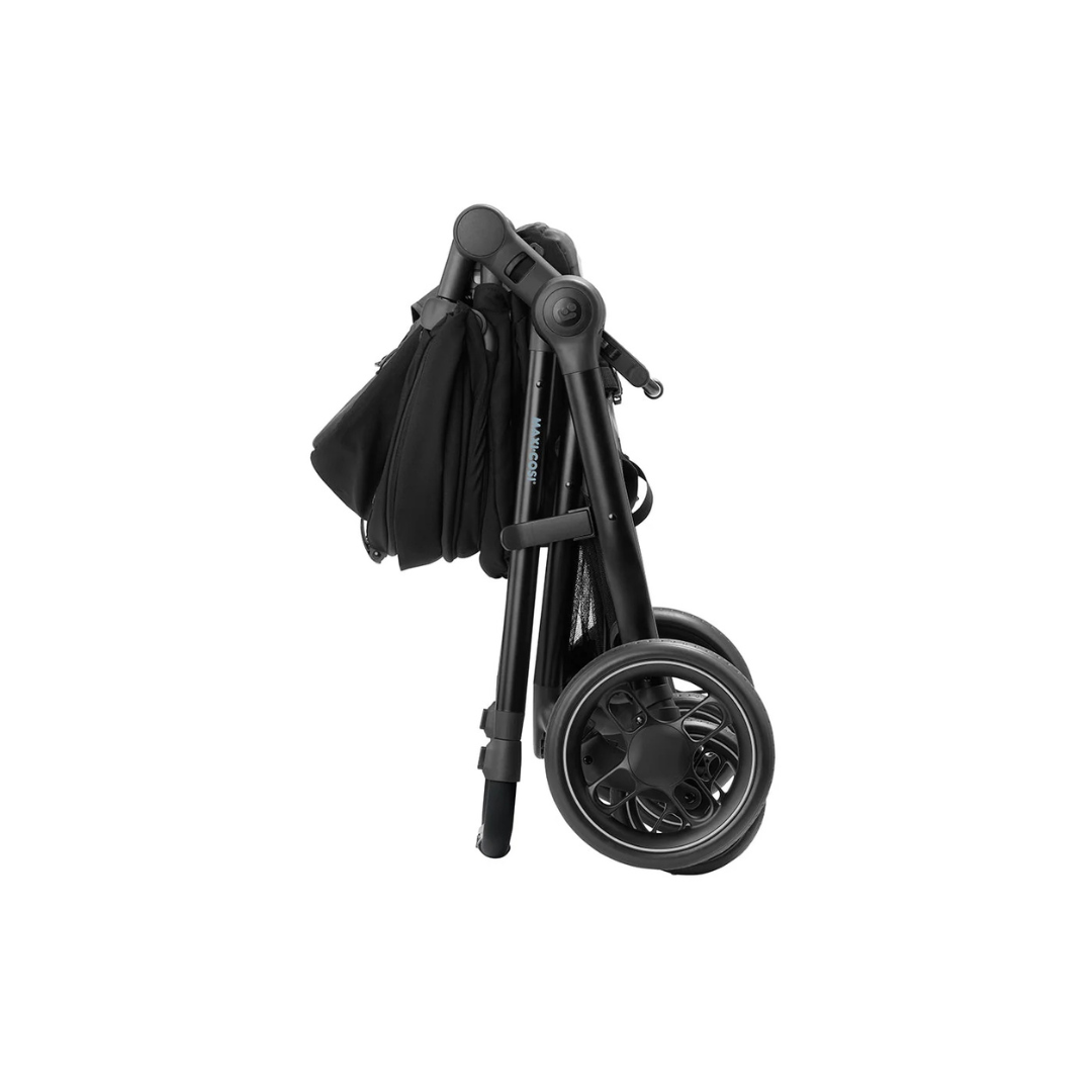 Travel System Coche Zelia 3 + Silla Nido Pebble 360 + Base FamilyFix 360 - Essential Black | Maxi Cosi