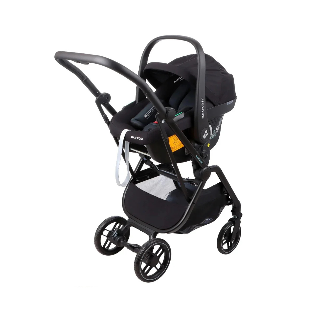 Travel System Coche Leona 2 + Silla Cabriofix - Essential Black | Maxi Cosi