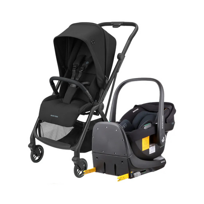 Travel System Coche Leona 2 + Silla Cabriofix - Essential Black | Maxi Cosi