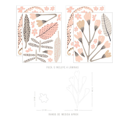 Stickers Decorativos Para Muros - Flor Puntillismo | Murami