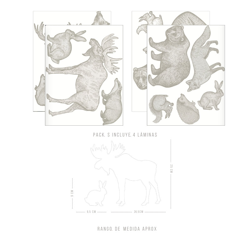 Stickers Decorativos Para Muros - Forest Gris | Murami