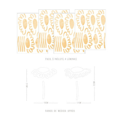Stickers Decorativos Para Muros - Gerbera Amarilla | Murami