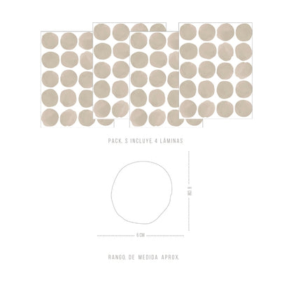 Stickers Decorativos Para Muros - Lunares Beige | Murami