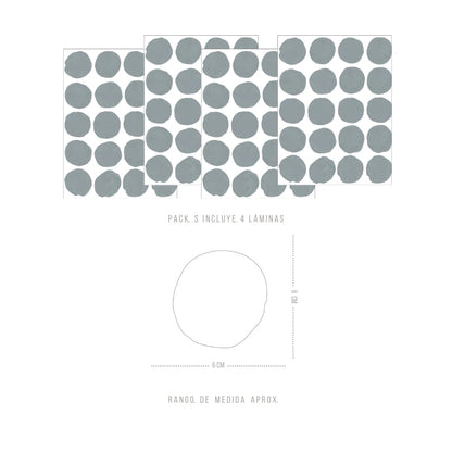 Stickers Decorativos Para Muros - Lunares Azul Oscuro | Murami