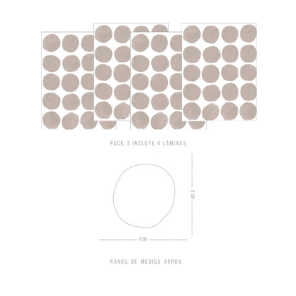 Stickers Decorativos Para Muros - Lunares Taupe | Murami