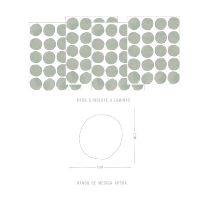 Stickers Decorativos Para Muros - Lunares Verde Claro | Murami