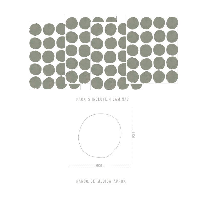 Stickers Decorativos Para Muros - Lunares Verde Oscuro | Murami