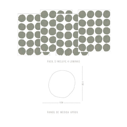 Stickers Decorativos Para Muros - Lunares Verde Oscuro | Murami