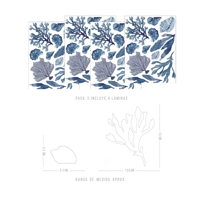 Stickers Decorativos Para Muros - Marino Azul | Murami