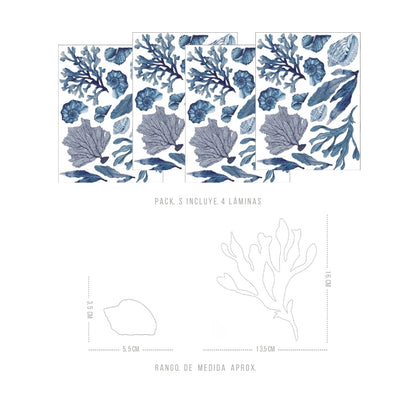 Stickers Decorativos Para Muros - Marino Azul | Murami