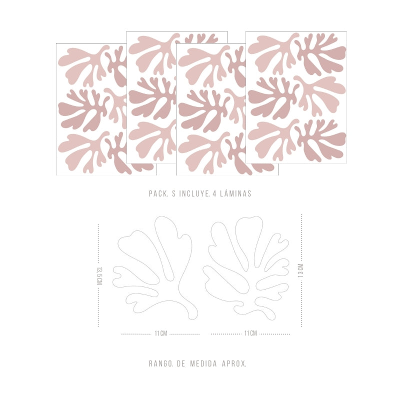 Stickers Decorativos Para Muros - Hoja Monstera Rosa | Murami