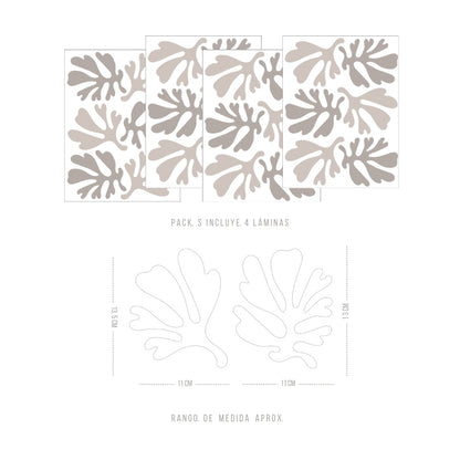 Stickers Decorativos Para Muros - Hoja Monstera Taupe | Murami