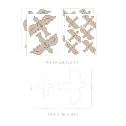 Stickers Decorativos Para Muros - Pajarito Nude | Murami