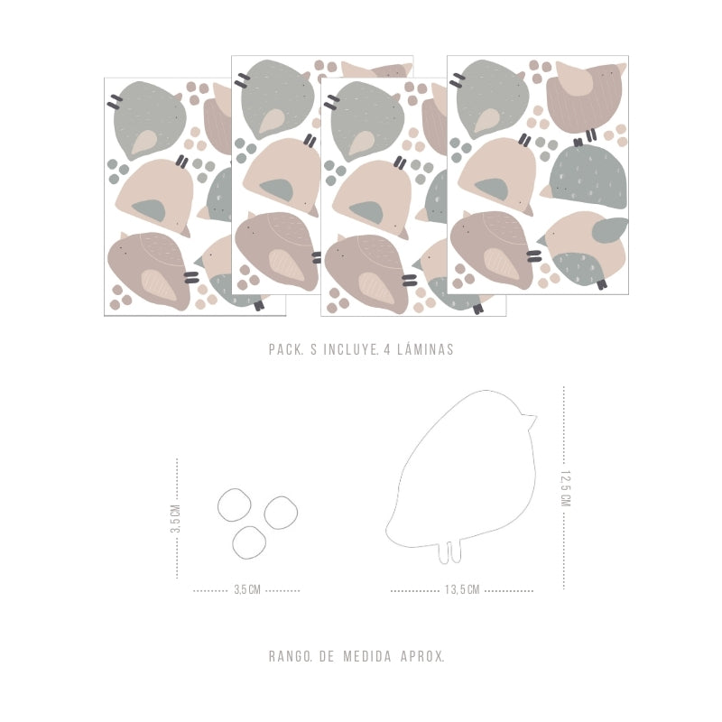 Stickers Decorativos Para Muros - Pollo Lunar | Murami