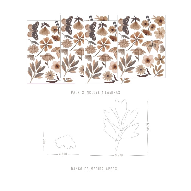 Stickers Decorativos Para Muros - Primrose Multicolor | Murami