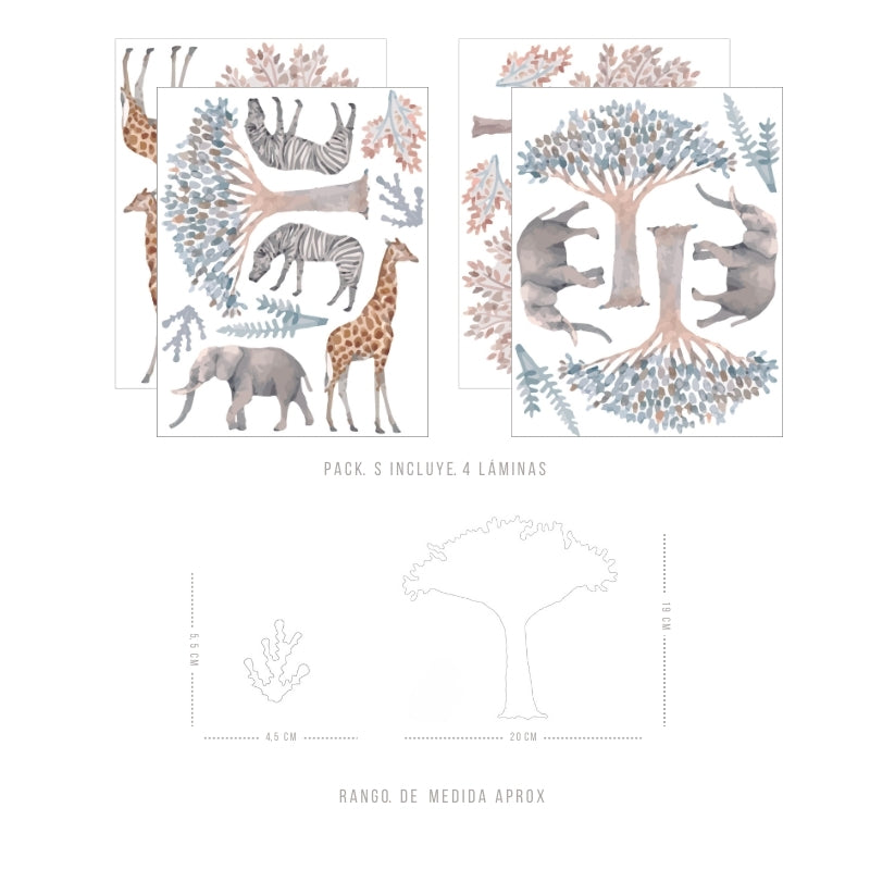 Stickers Decorativos Para Muros - Safari | Murami