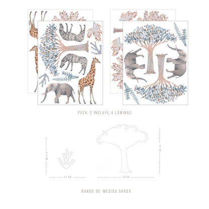 Stickers Decorativos Para Muros - Safari | Murami