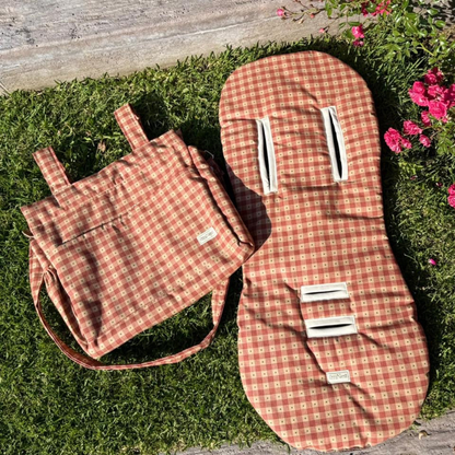 Protector Coche - Vichy Rojo | miNest