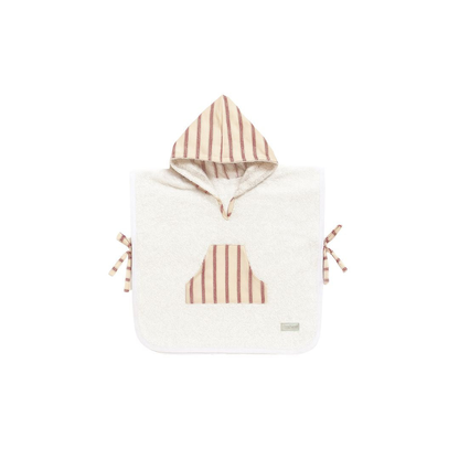Poncho de Toalla - Rayas Rojas | miNest