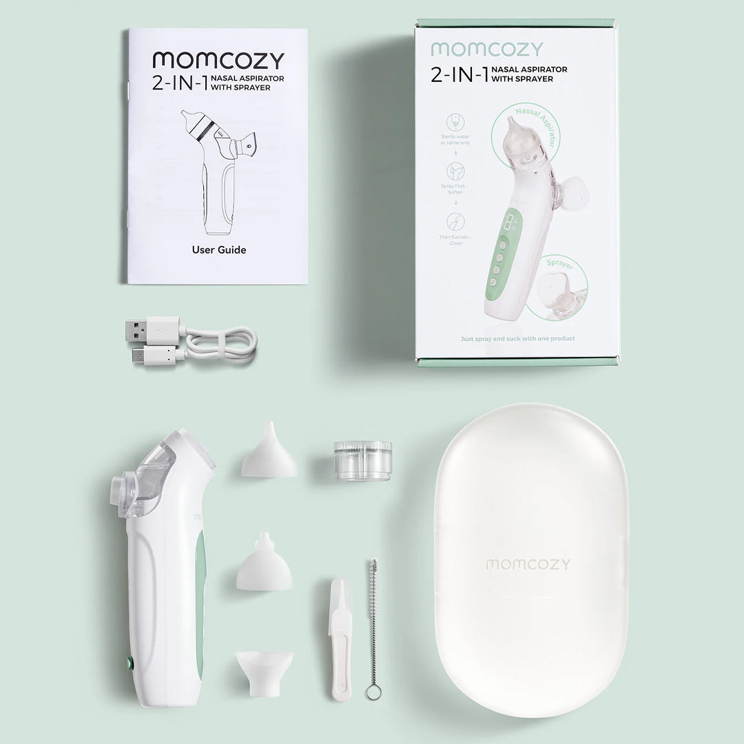 Aspirador Nasal 2 en 1 con Pulverizador y Succión | MomCozy