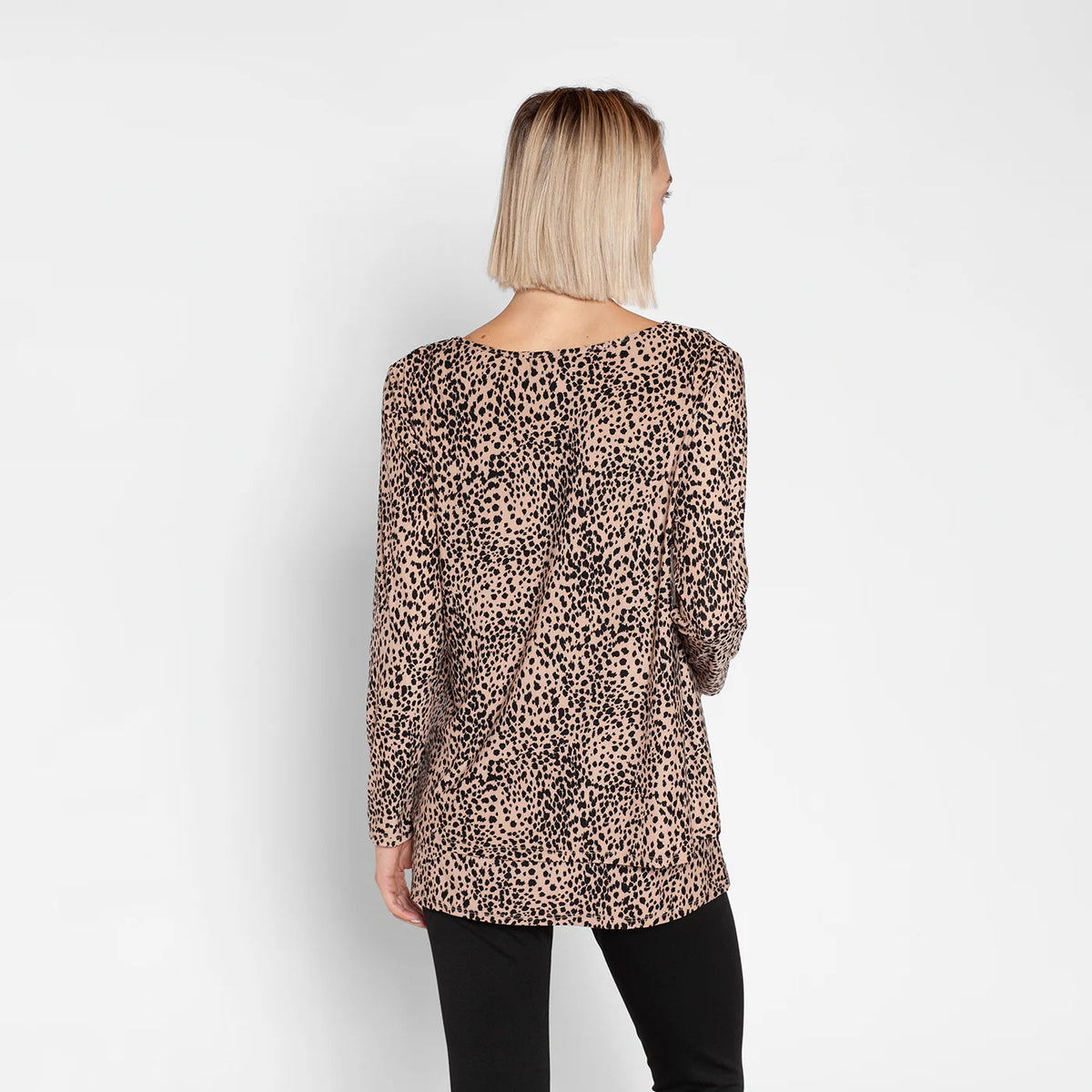 Polera de Lactancia - Gotas Arena | Nala Maternity