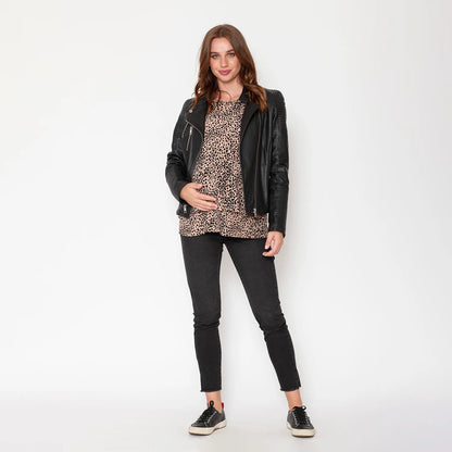 Polera de Lactancia - Gotas Arena | Nala Maternity