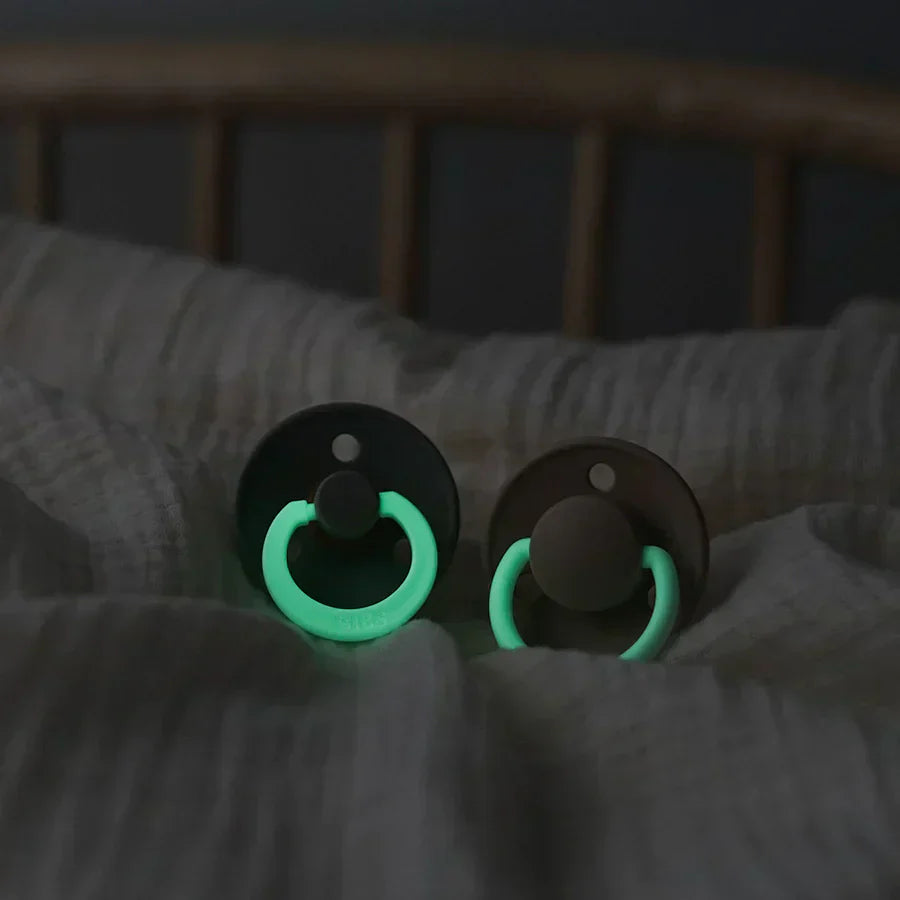 Pack de 2 Chupetes - Blush & Vanilla Glow in the Dark | BIBS