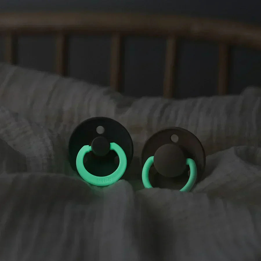 Pack de 2 Chupetes De Lux - Sage & Cloud Glow in the Dark | BIBS