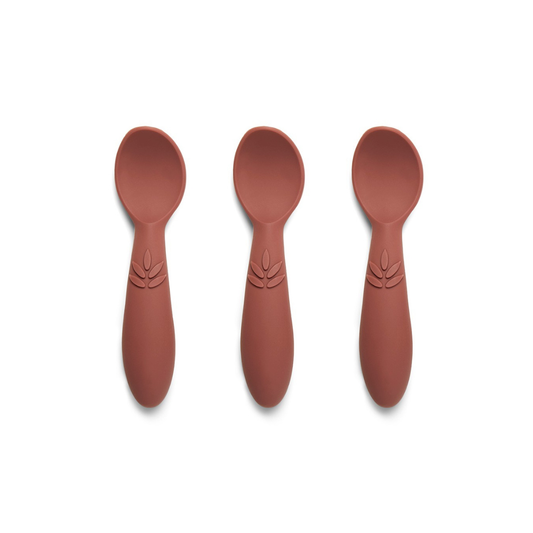 Pack 3 Cucharas de Silicona Ella - Caoba | Nuuroo
