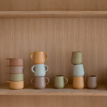 Pack 2 Vasos de Silicona Abel - Verde Oliva / Amarillo Empolvado | Nuuroo