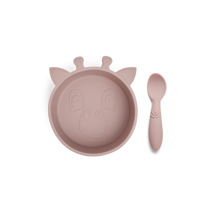 Set de Comida de Silicona Elia - Rosa Madera | Nuuroo
