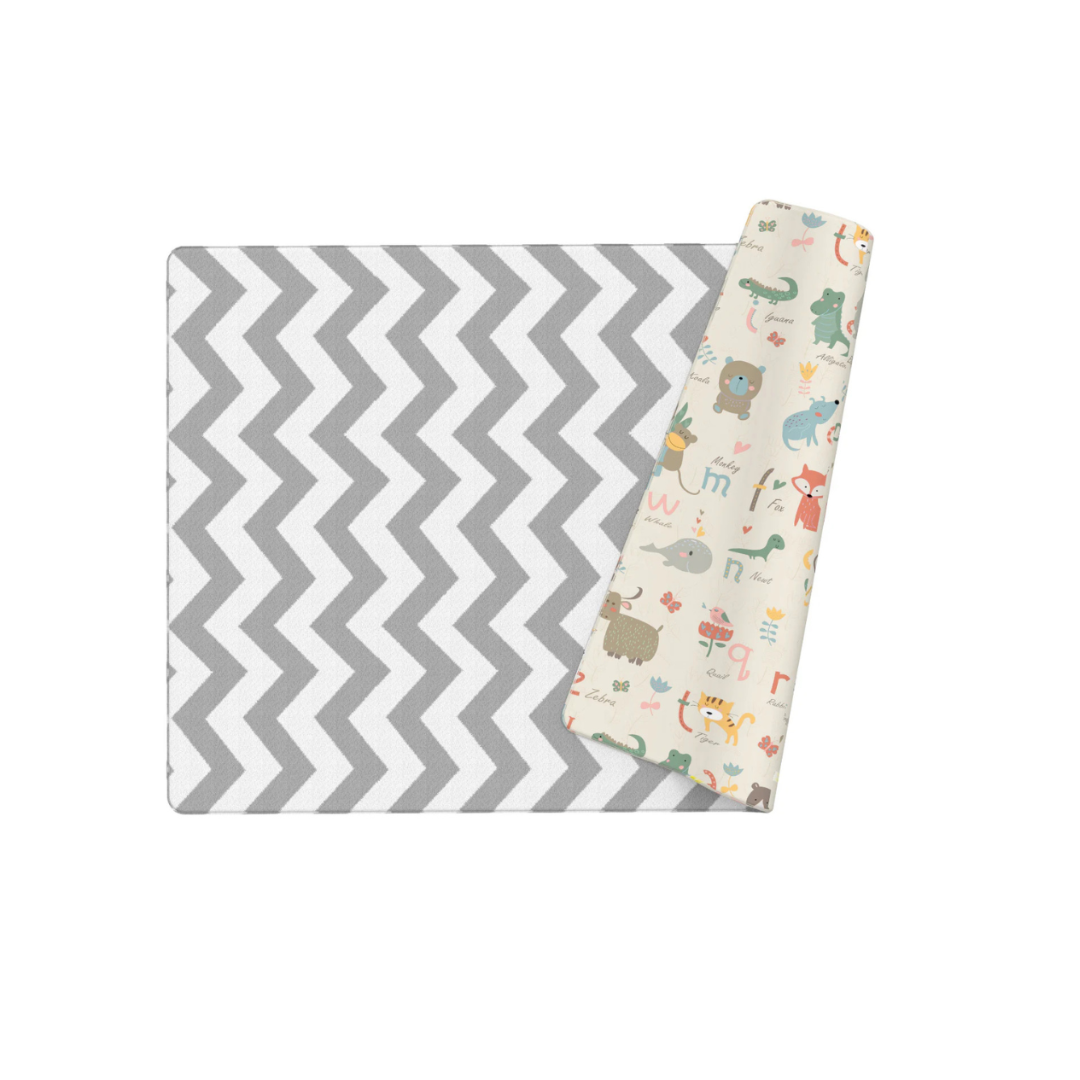 Alfombra de Juego Reversible y Antigolpes - Animales ZigZag | Oruga Kids