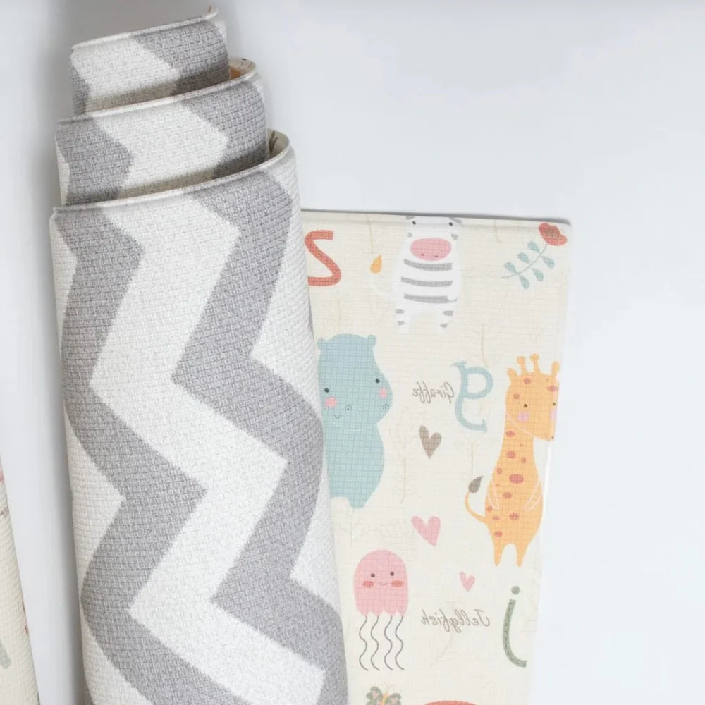 Alfombra de Juego Reversible y Antigolpes - Animales ZigZag | Oruga Kids