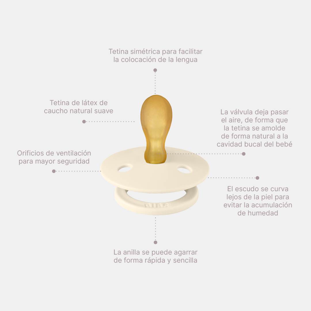Pack de 2 Chupetes - Ivory & Blush | BIBS