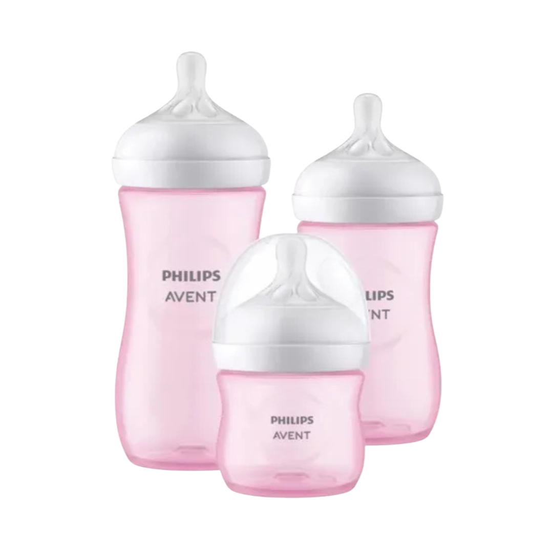 Set Triple Mamaderas Natural Response - Rosa | Philips Avent