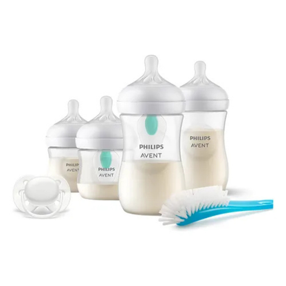 Set Mamaderas Natural Response con sistema AirFree, Cepillo y Chupete 0-2 meses | Philips Avent