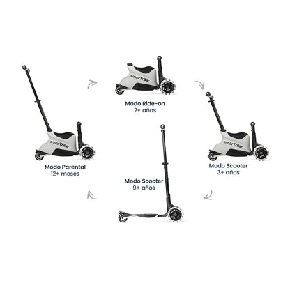 Xtend Ride-on 3 en 1 (1-12 años) - Cool Grey | Smartrike