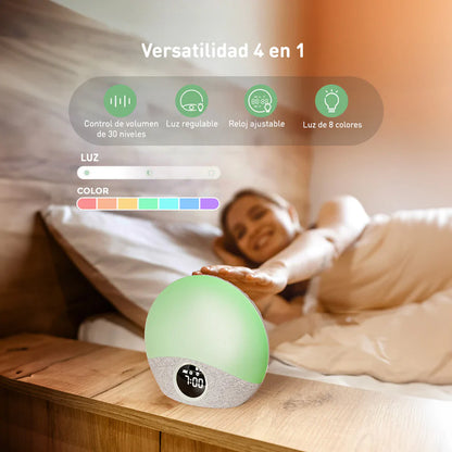 Ruido Blanco y Alarma con Luz de Amanecer | MomCozy