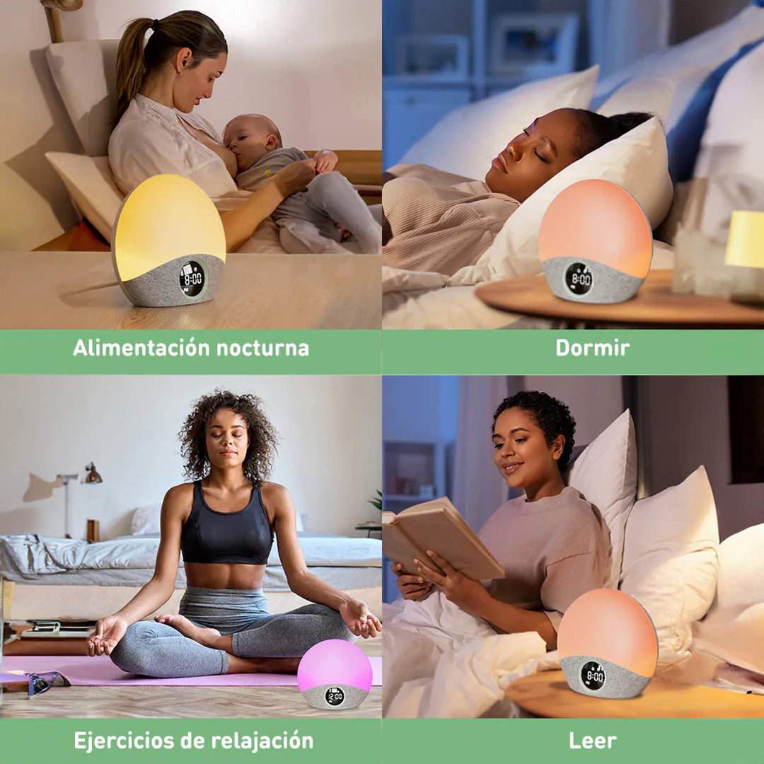 Ruido Blanco y Alarma con Luz de Amanecer | MomCozy