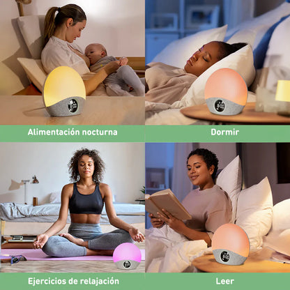Ruido Blanco y Alarma con Luz de Amanecer | MomCozy
