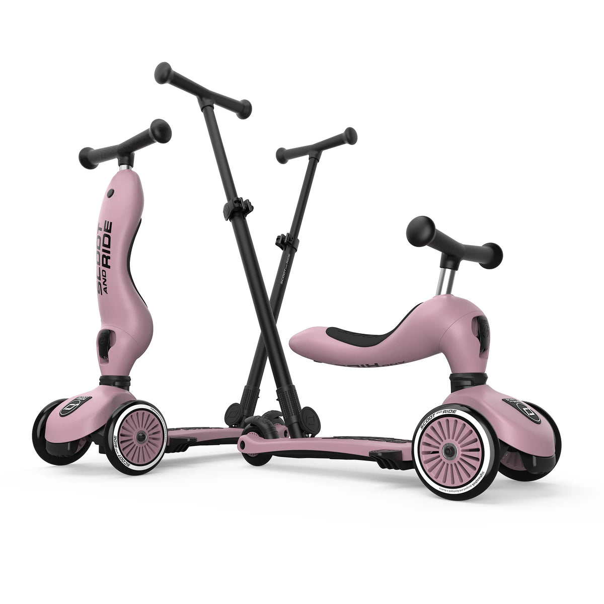 Scooter 2 en 1 Highwaykick 1 Push and Go - Wildberry | Scoot and Ride