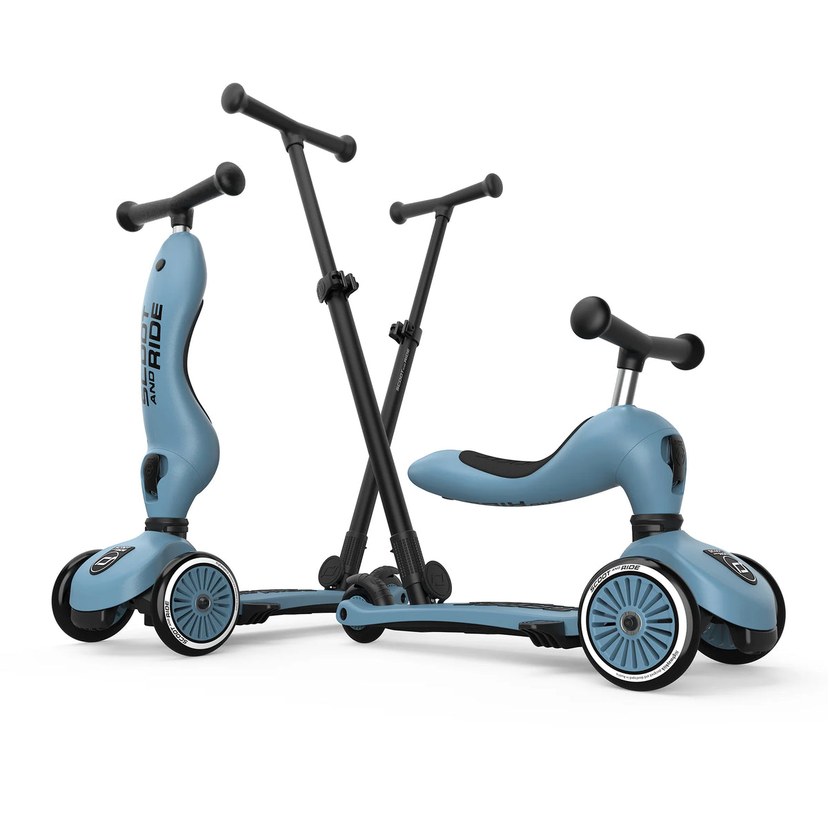 Scooter 2 en 1 Highwaykick 1 Push and Go - Steel | Scoot and Ride