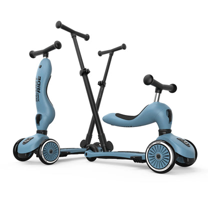 Scooter 2 en 1 Highwaykick 1 Push and Go - Steel | Scoot and Ride