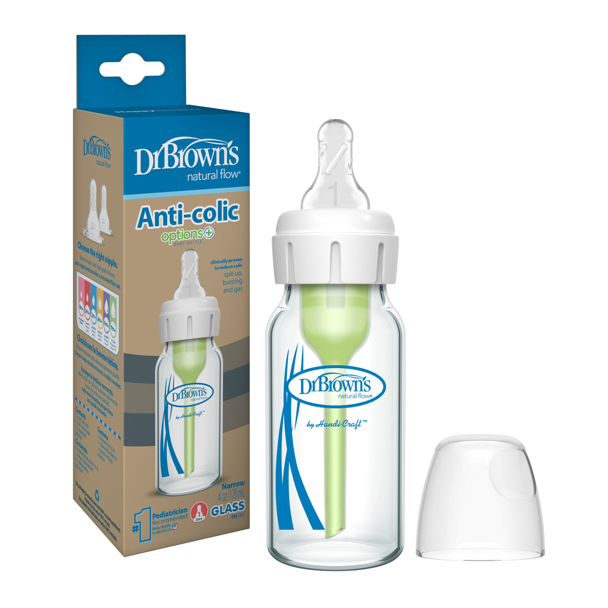 Mamadera de Vidrio Anticólicos - 120ml | Dr. Brown's